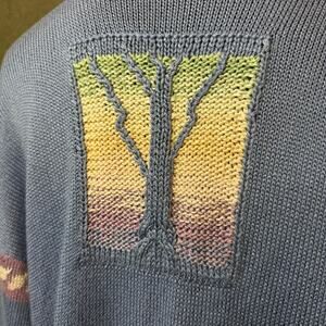 Vintage Sandy D'Andrade Artisan Knit Butterfly Duster Cardigan M